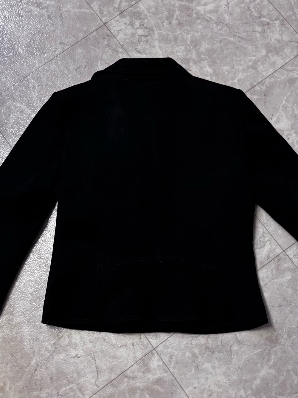 WHBM Vegan Ultra Suede Black Moto Jacket Size 6 EUC - Picture 8 of 15